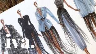 'PRADA Fashion Illustration UNDER 5 MIN?! - Real Time Illustrating  l  Studio Iva'