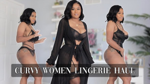 'TRYING ON LINGERIE FOR CURVY WOMEN | FASHION NOVA | AMAZON | TRY-ON-HAUL | Tianna Squarrel'