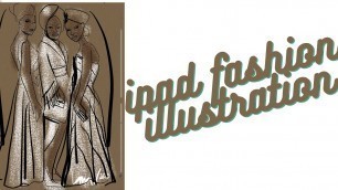 'Ipad Fashion Illustration on iPad with Tayasui Sketches app- TIMELAPSE'