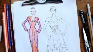 'How to Color a Sketch | Fashion Sketching'