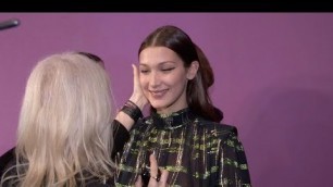 'Kaia Gerber, Gigi Hadid, Bella Hadid and more backstage before the Alberta Ferretti Fashion Show'