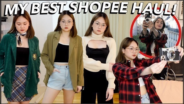 'MY BEST EVER SHOPEE CLOTHING HAUL + EMILY IN PARIS INSPIRED OUTIFTS! | ASHLEY SANDRINE'