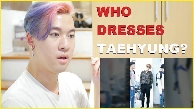 'V Taehyung BTS Airport Fashion Style Reaction | OMG SERVING LOOKS! | BTS Reaction'