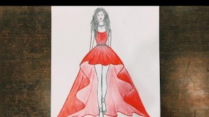 'Fashion Illustration / Dress designing sketches (part 2)❣️'