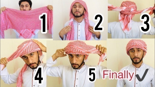 'How to wear Dubai style Headscarf | SHEMAGH GHOTRA | Full Tutorial | Majidshah 2020'