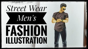 'MEN\'S FASHION ILLUSTRATION//Street Wear//TIME-LAPSE//2021'