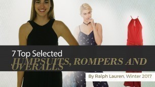 '7 Top Selected JUMPSUITS, ROMPERS AND OVERALLS By Ralph Lauren, Winter 2017'