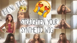 'HOW TO: Straighten Your Synthetic Wig | Inna Wig'