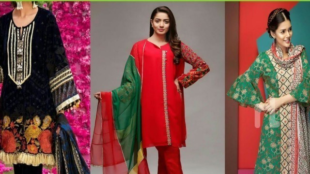 'most beautiful latest Eid collection dresses  kurtis beautiful designs on2020 pak Fashion TV'