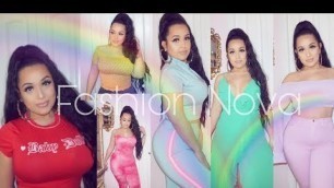 'Rainbow Fashion Nova Curve Try on Haul'