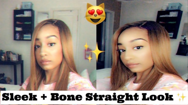 'How To: Sleek + Bone Straight On a Synthetic Wig | Sensationnel Wig Inna | Dion Christina'