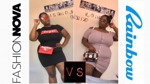 '$50 CHALLENGE| FASHION NOVA V.S RAINBOW| PLUS SIZE EDITION| A HIGH-LOW HAUL|'