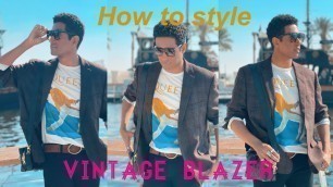 'Men\'s street fashion! How to style a Retro checkered blazer!'