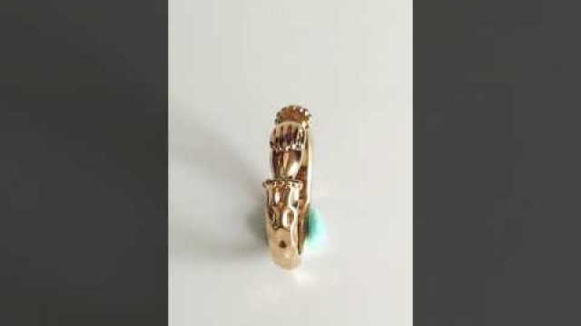 'Punk Shake Hands Ring Gold Color Lady Finger Rings For Women Fashion Jewelry Gifts'