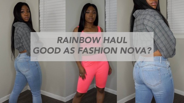 'RAINBOW & CITI TRENDS HAUL| GOOD AS FASHION NOVA?'