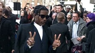 'ASAP ROCKY au défilé DIOR Fashion Week Show Paris le samedi 18 JANVIER 2014'