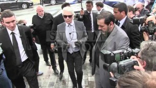 'Karl Lagerfeld attends the Dior Men Fashion Show in Paris'