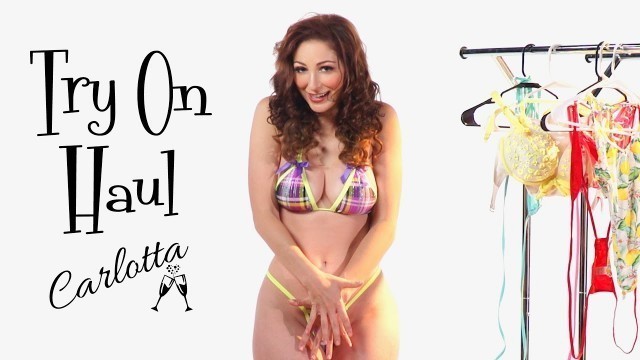 'Micro bikini and swimsuit try on haul! Carlotta\'s most scandalous!'