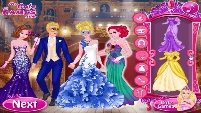 'Disney Princess and Barbie Dress up games: Royal Masquerade Ball'