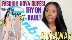 'Fashion Nova DUPES!? Rainbow Clothing Try on haul Fall 2018'