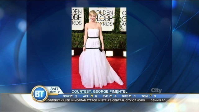 'Golden Globes fashion wrap'