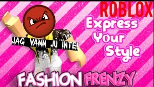 '\"JAG VANN JU INTE!\" | ELLA SPELAR FASHION FRENZY - Roblox'