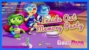 'Inside Out Memory Party- Fun Online Fashion Games for Girls Kids'