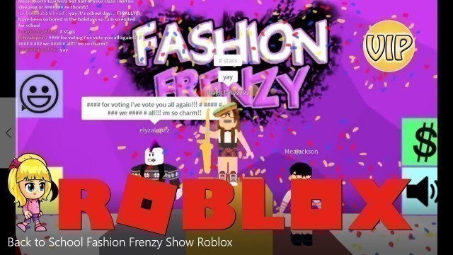 'Back to School Fashion Frenzy Show (VIP) Roblox'