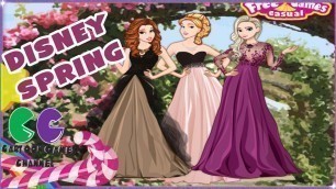 'Disney Princess Elsa, Belle and Cinderella Spring Ball: Fashion Girls Dressup games'