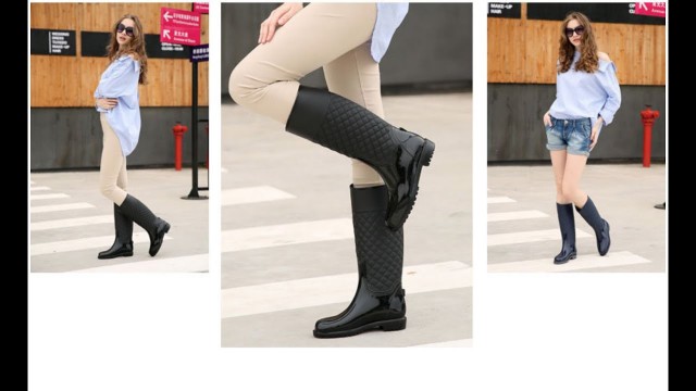 'Punk Style Zipper Rain Boots Women\'s'