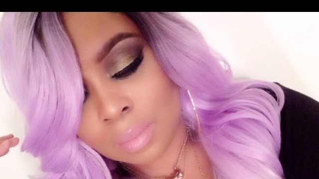 'Sensationnel \"Inna\" Wig Review: Lavender Hair, Big Curly Hair'