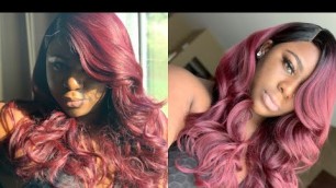 '$14?? SYNTHETIC WHERE!? I’LL WAIT..... INNA IS FALL READY| BURGUNDY BOMBSHELL