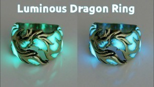 'Luminous Dragon Ring Finger Band Adjustable Punk Fashion Women Men Jewelry #short #jewelry'