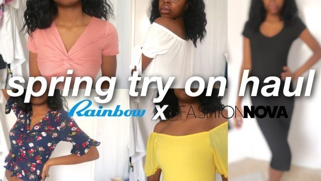 'FASHIONNOVA + RAINBOW SPRING TRY ON HAUL 2020!! | post quarantine of course...'