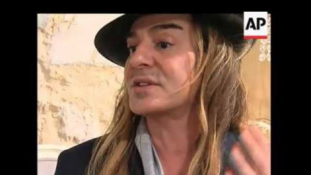 'Designer John Galliano talks about new Dior collection at Paris fashion week'