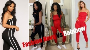 'FASHION NOVA?! Somebody look at this!  I SPENT $90 IN RAINBOW! Back to school Haul 2018  edition'