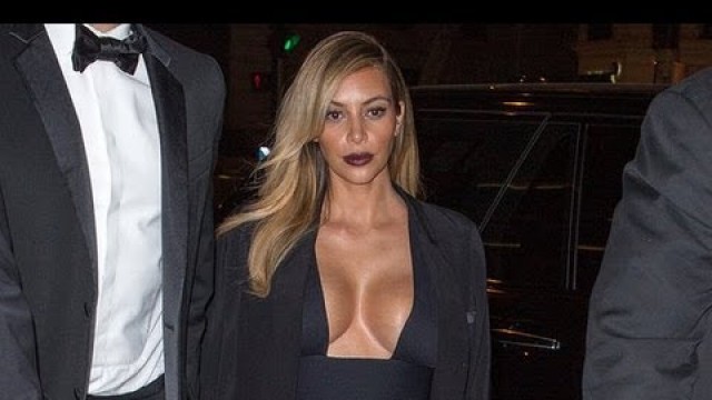 'Kim Kardashian Wears Sexy Revealing Dress to End Paris Fashion Week | POPSUGAR News'