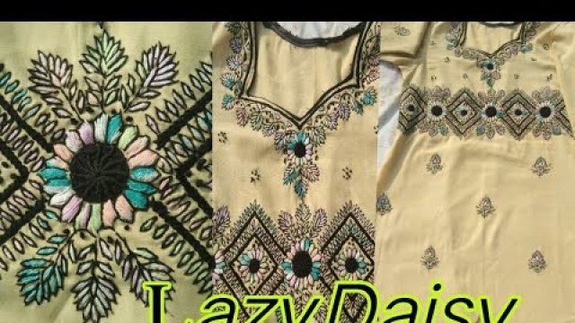 'New Latest Lazy Daisy Embroidery | Very Beautifull Lazy Daisy Embroidery | Pak Fashion Ideas'